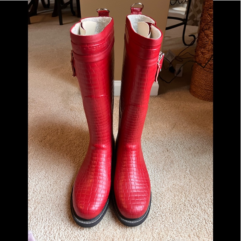 ILSE JACOBSEN red tall rain boots